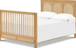 Namesake Eloise 4-in-1 Convertible Crib - Honey and Performance Sand Eco-Weave