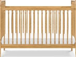 Namesake Liberty 3-in-1 Convertible Spindle Crib w/Toddler Bed Conversion Kit - Honey