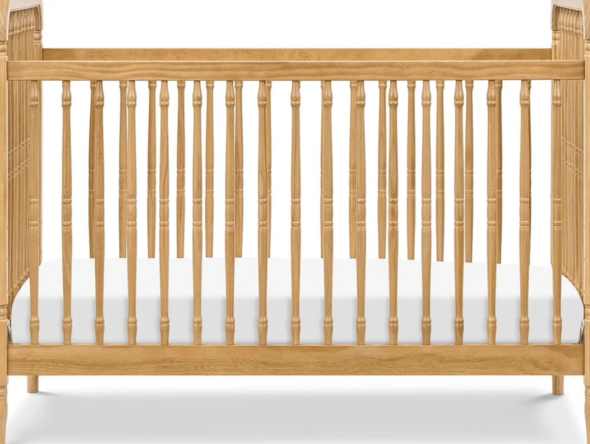 Namesake Liberty 3-in-1 Convertible Spindle Crib w/Toddler Bed Conversion Kit - Honey