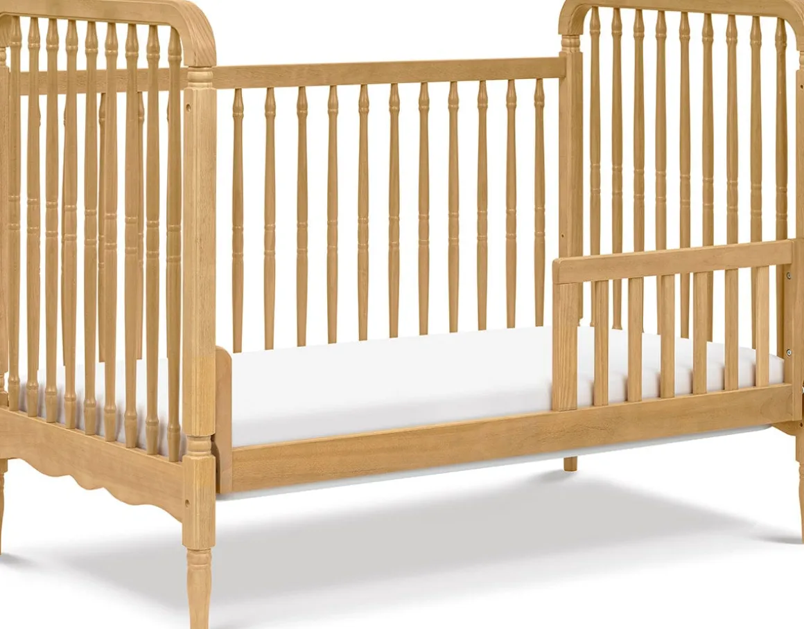 Namesake Liberty 3-in-1 Convertible Spindle Crib w/Toddler Bed Conversion Kit - Honey