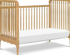 Namesake Liberty 3-in-1 Convertible Spindle Crib w/Toddler Bed Conversion Kit - Honey
