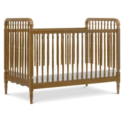Namesake Liberty 3-in-1 Convertible Spindle Crib w/Toddler Bed Conversion Kit - Natural Walnut