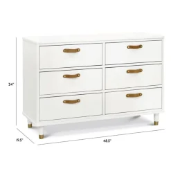 Namesake Tanner 6-Drawer Assembled Dresser - Warm White