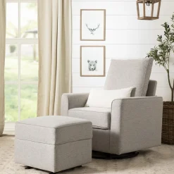 Namesake Willa/Alden Gliding Ottoman - Performance Grey Eco-Weave