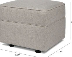 Namesake Willa/Alden Gliding Ottoman - Performance Grey Eco-Weave