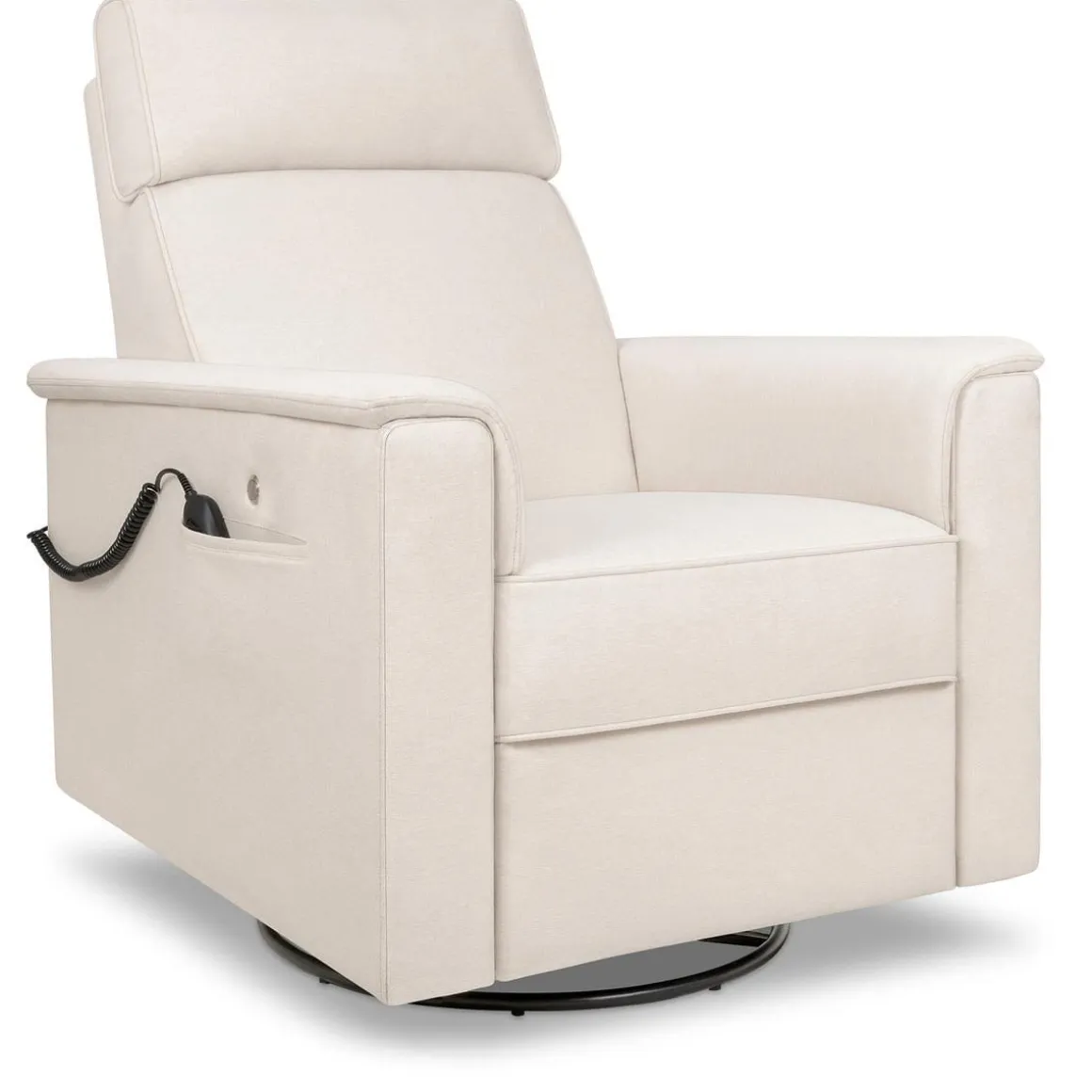 Namesake Willa Deluxe Power Glider Recliner w/ Heat & Massage - Performance Cream Eco-Weave