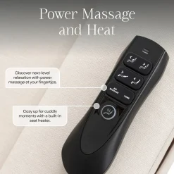 Namesake Willa Deluxe Power Glider Recliner w/ Heat & Massage - Performance Cream Eco-Weave