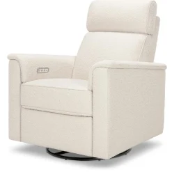 Namesake Willa Plus Electric Glider Recliner w/ Electric Headrest - Performance Ivory Boucle