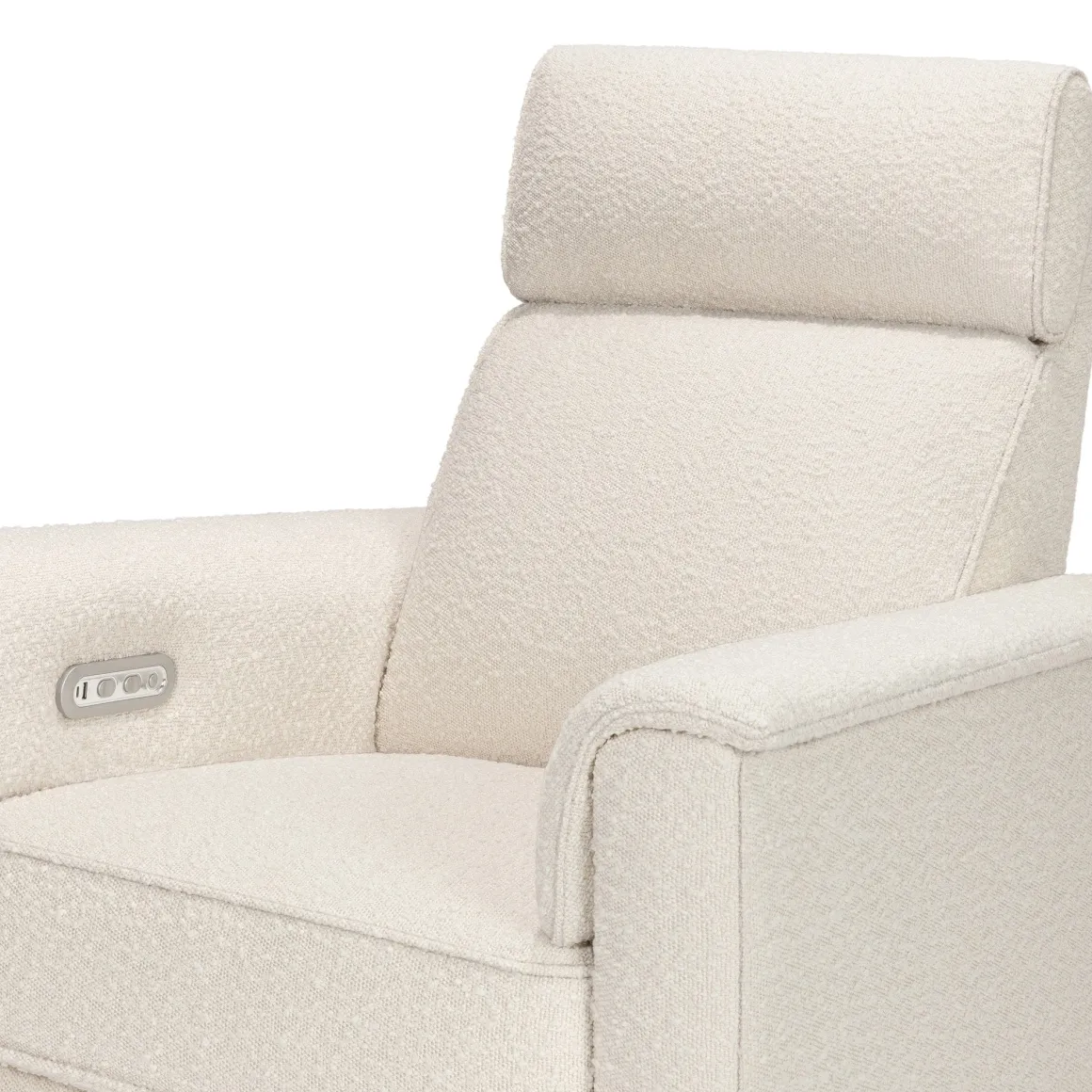 Namesake Willa Plus Electric Glider Recliner w/ Electric Headrest - Performance Ivory Boucle