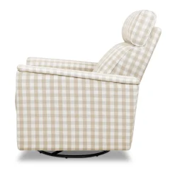 Namesake Willa Plus Electric Glider Recliner w/ Electric Headrest - Tan Gingham