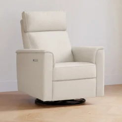 Namesake Willa Pro Power Recliner and Swivel Glider with Power Headrest, Lumbar & Light - Performance Ivory Boucle