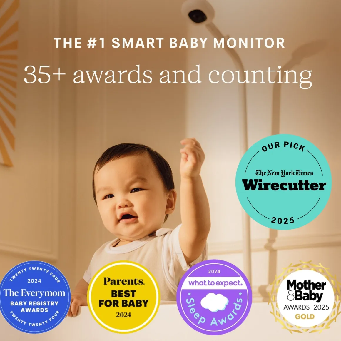 Nanit Pro Smart Baby Monitor & Wall Mount Gen 2