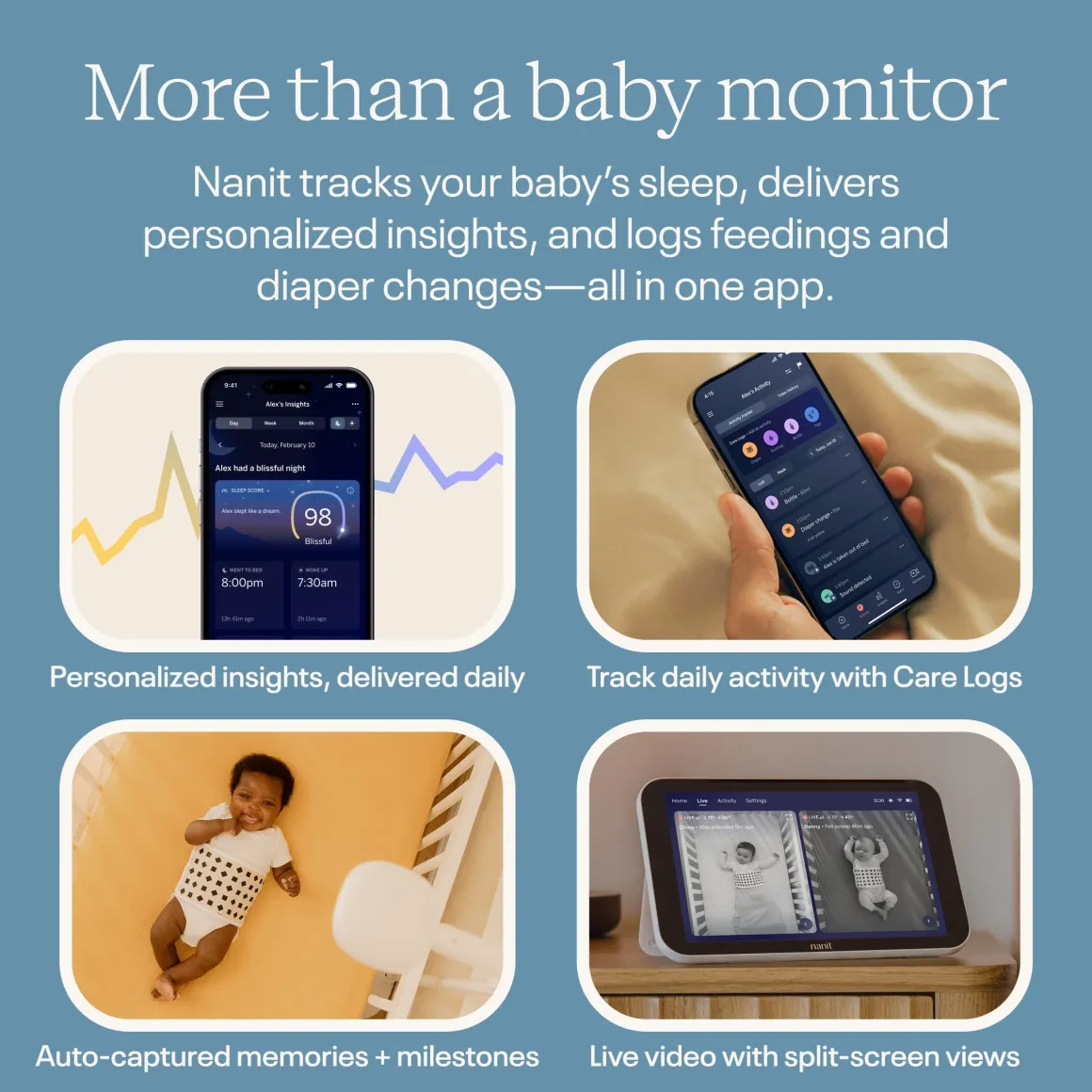 Nanit Smart Baby Monitor System with Floor Stand