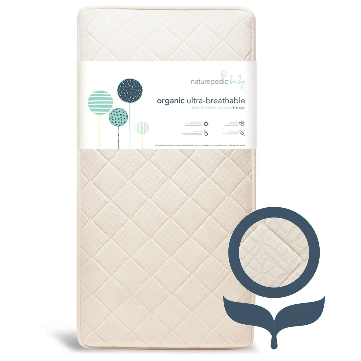 Naturepedic MC47 Ultra Breathable 2-Stage Organic Crib Mattress
