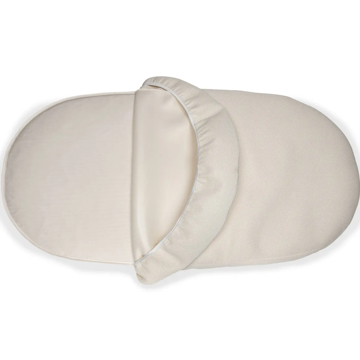 Naturepedic Organic Cotton Oval Crib Mattress with Breathable Cover for Stokke Sleepi V3
