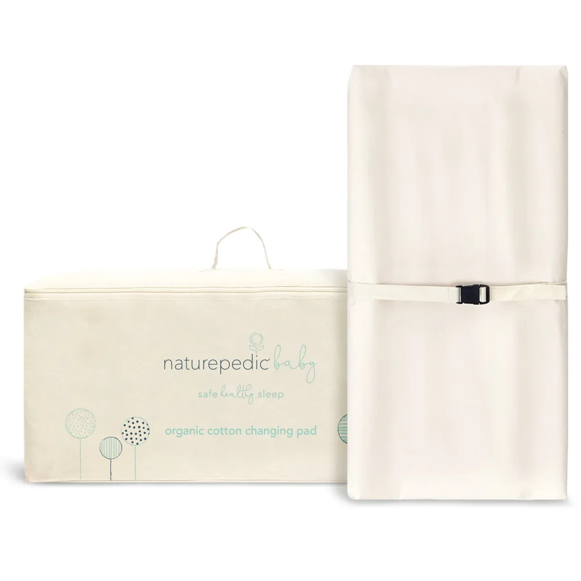 Naturepedic Organic Cotton 2-Sided Contoured Changing Pad - Natural
