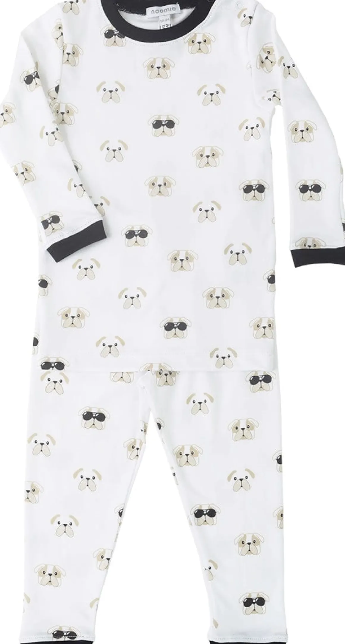 Noomie 2 Piece Pajamas - Black Bulldog (12-18M)