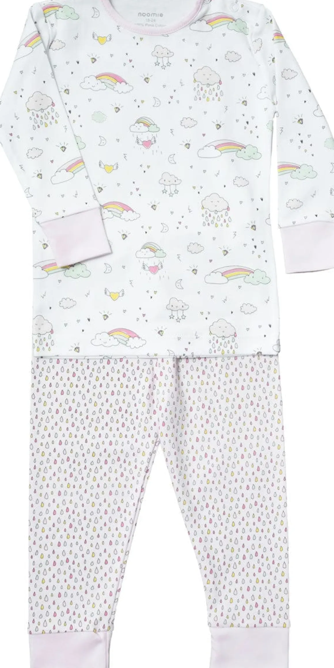 Noomie 2 Piece Pajamas - Rainbows (2T)