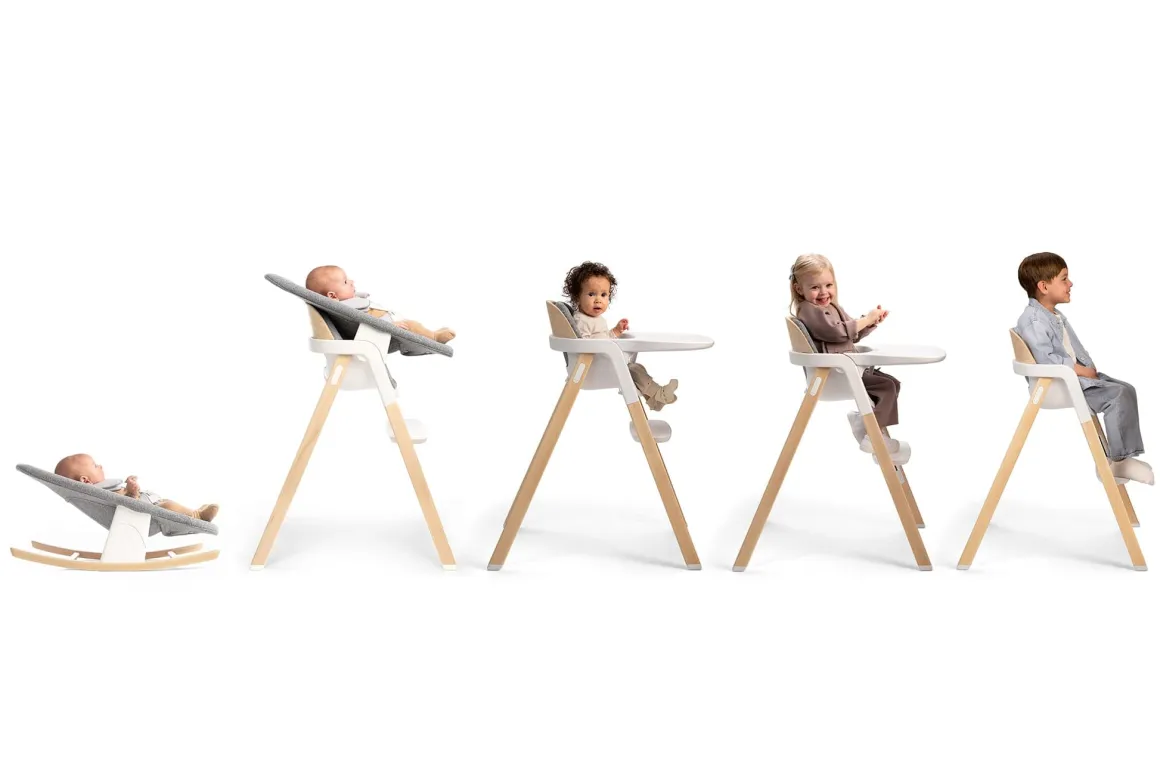 Nuna BRYN High Chair + Newborn Rocker Bundle - Heritage