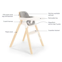 Nuna BRYN High Chair + Newborn Rocker Bundle - Heritage