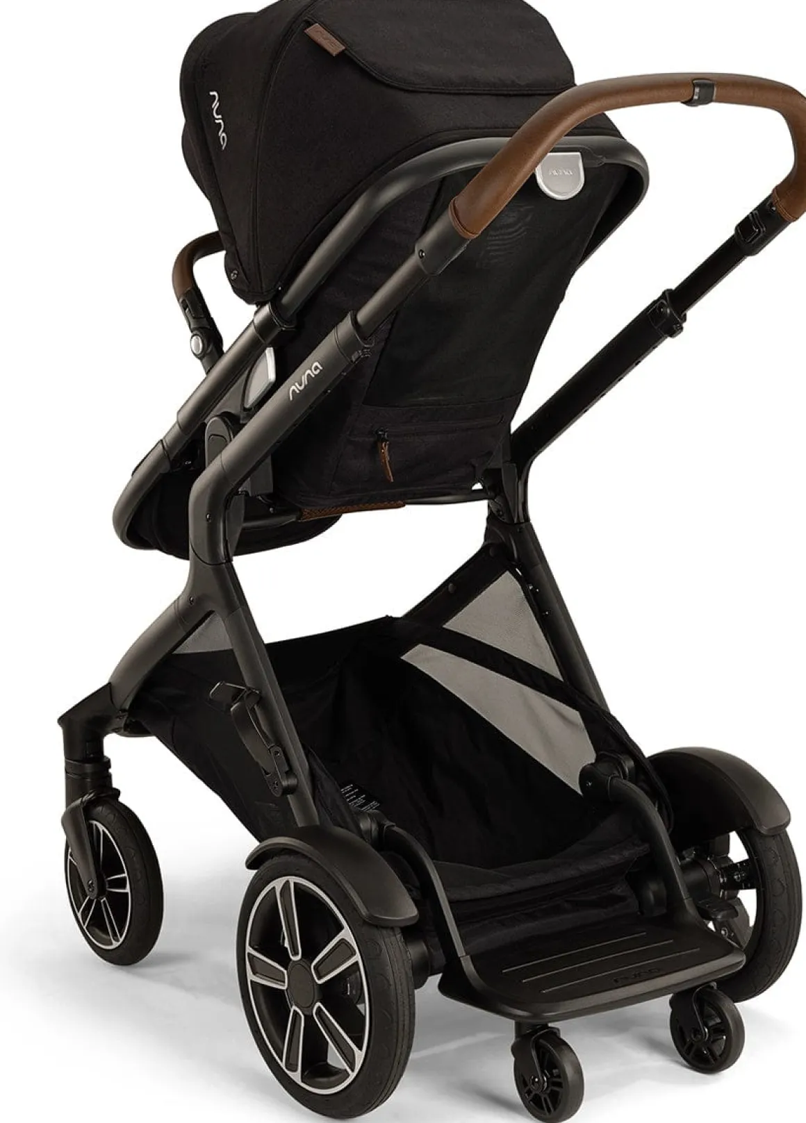 Nuna DEMI Next Double Stroller with Rider Board Bundle - Caviar