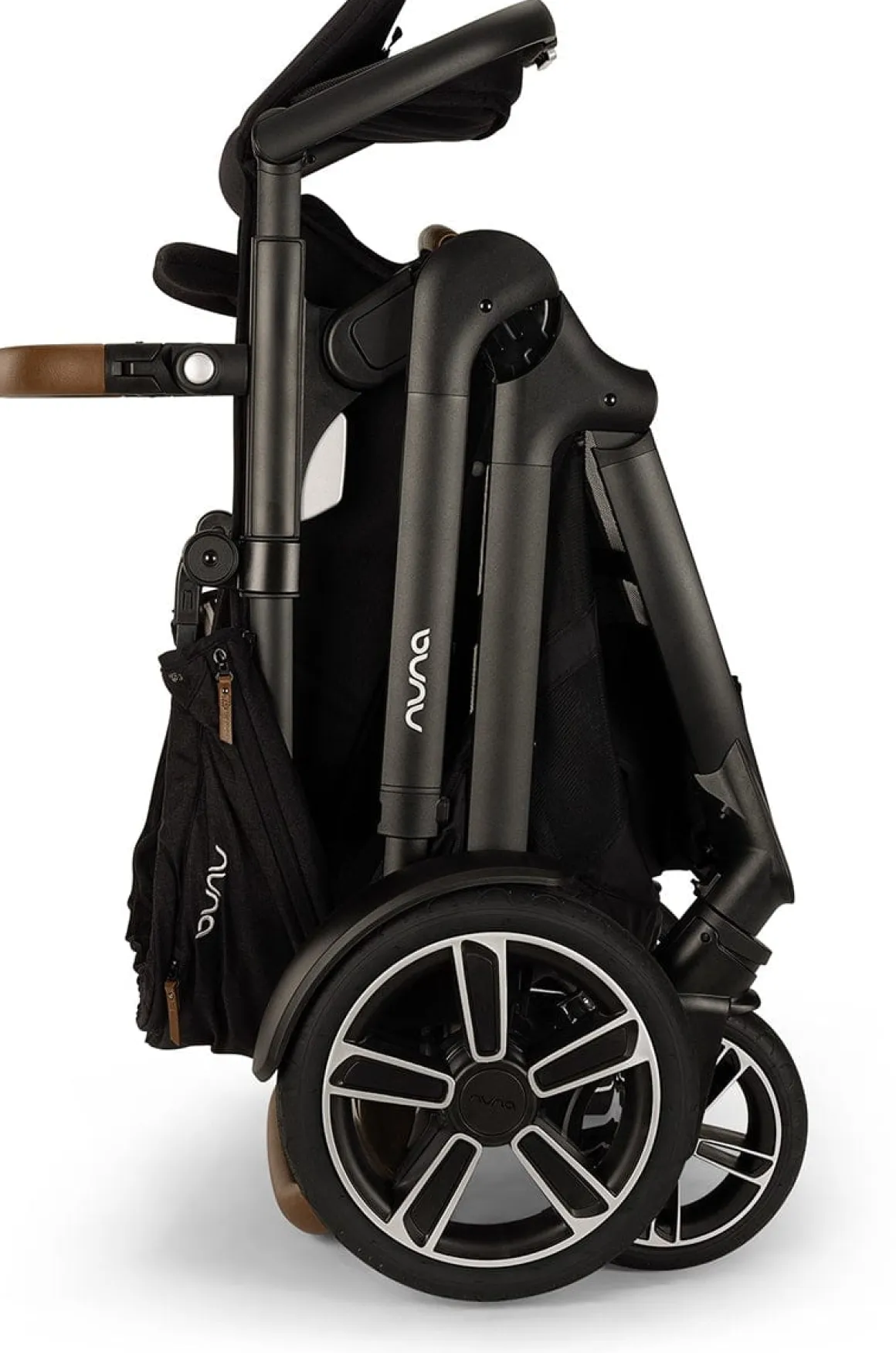 Nuna DEMI Next Double Stroller with Rider Board Bundle - Caviar