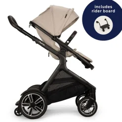 Nuna DEMI Next Stroller with Rider Board - Biscotti