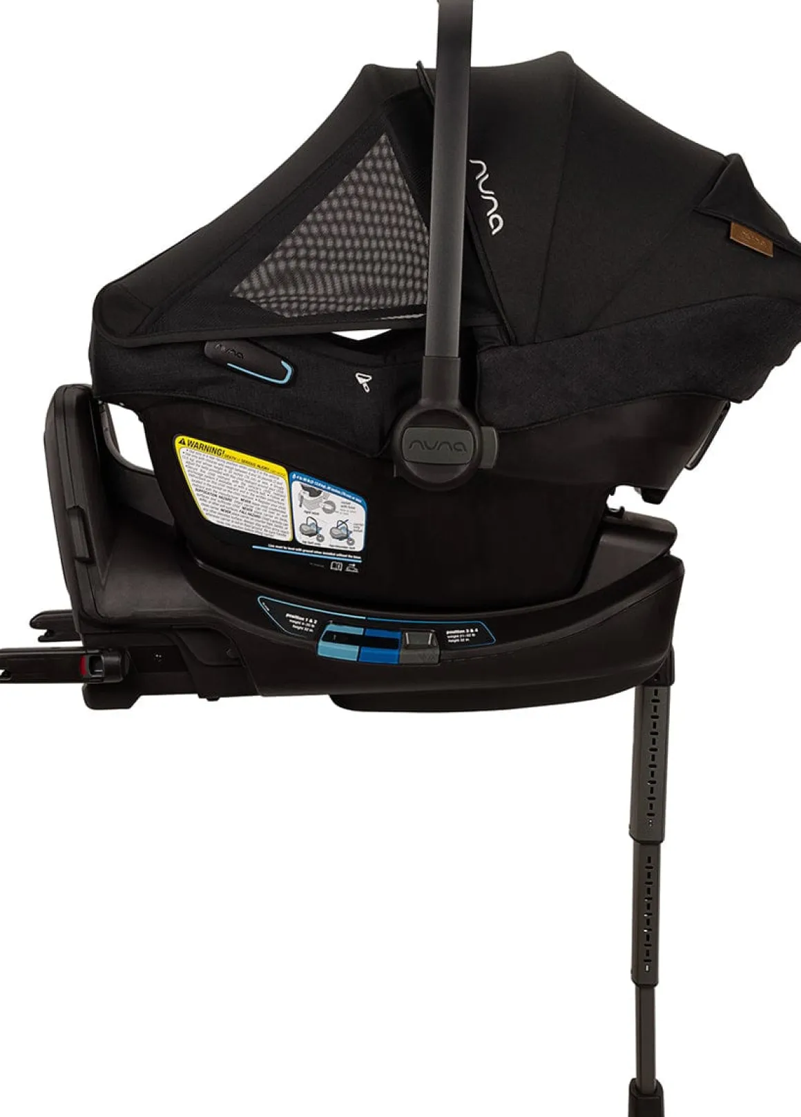 Nuna DEMI Next Twin Double Stroller with Rider Board + PIPA Aire RX Travel System Bundle - Caviar