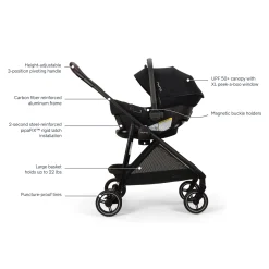 Nuna Flex Frame + PIPA urbn Baseless Infant Car Seat System - Caviar