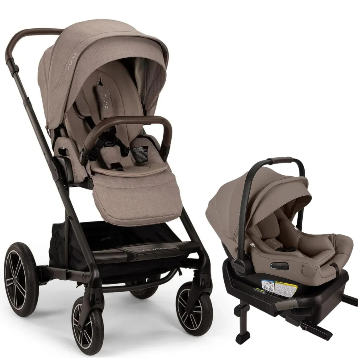 Nuna MIXX Next w/ Magnetic Buckle + Pipa Aire Travel System - Cedar