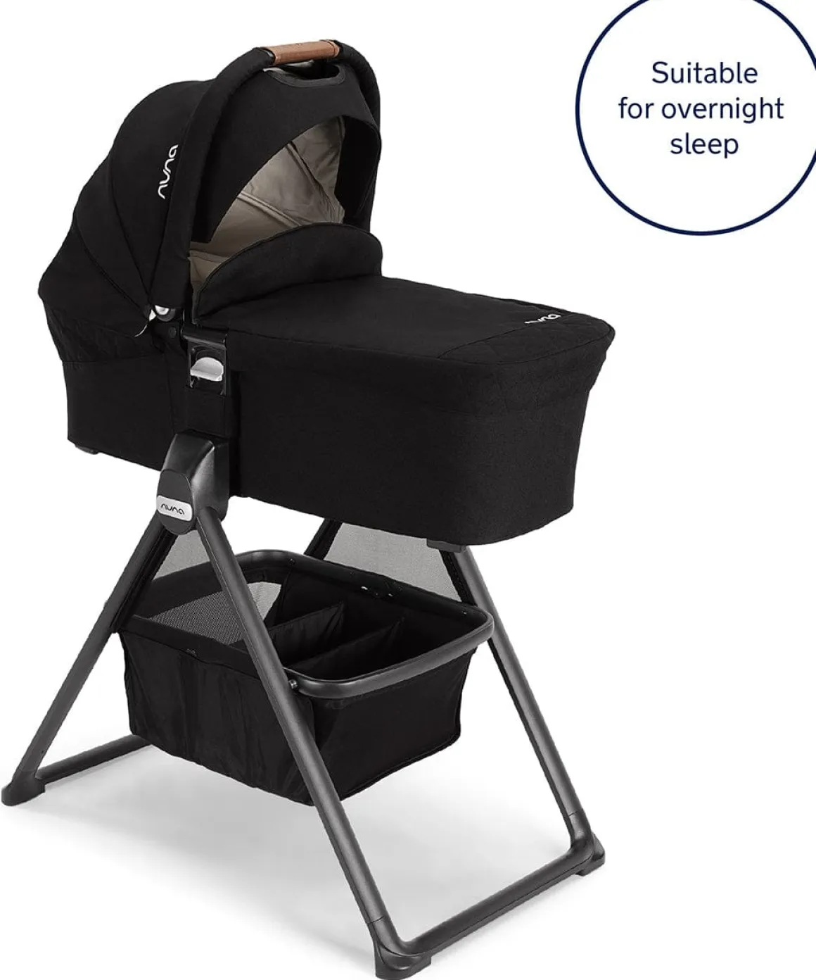 Nuna MIXX Series Bassinet + Stand - Caviar