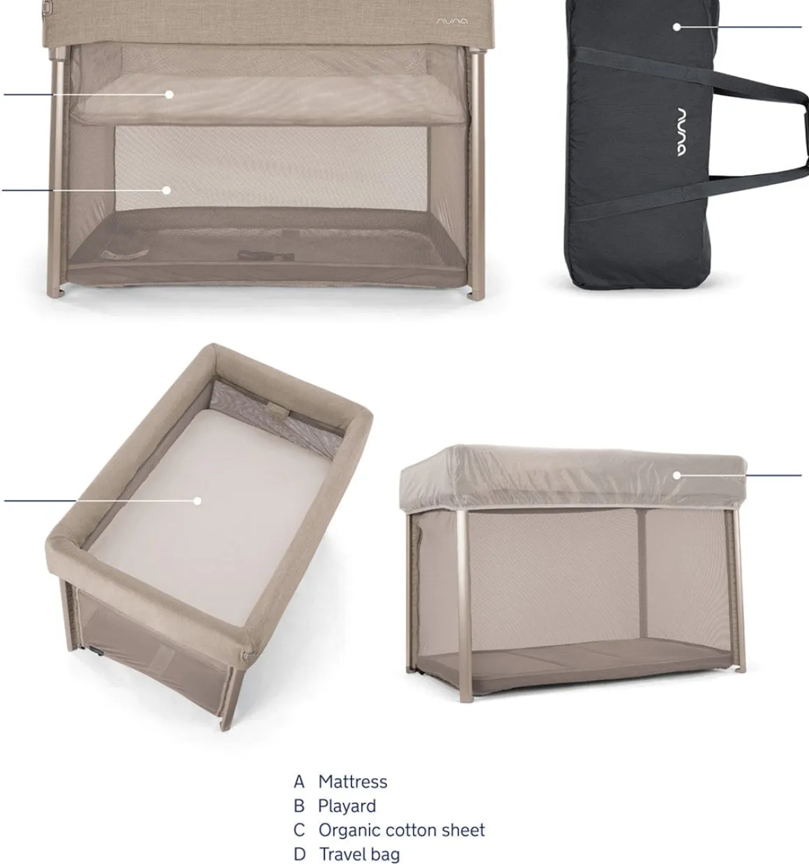 Nuna PAAL Travel Cot + Playard - Cedar