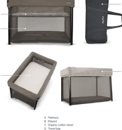 Nuna PAAL Travel Cot + Playard - Granite