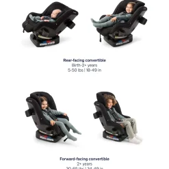 Nuna RAVA next Convertible Car Seat - Caviar