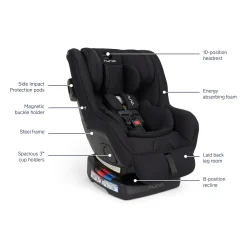 Nuna RAVA next Convertible Car Seat - Caviar