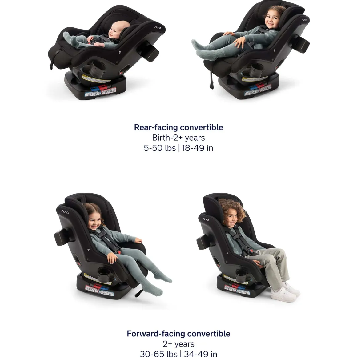 Nuna RAVA next Convertible Car Seat - Granite