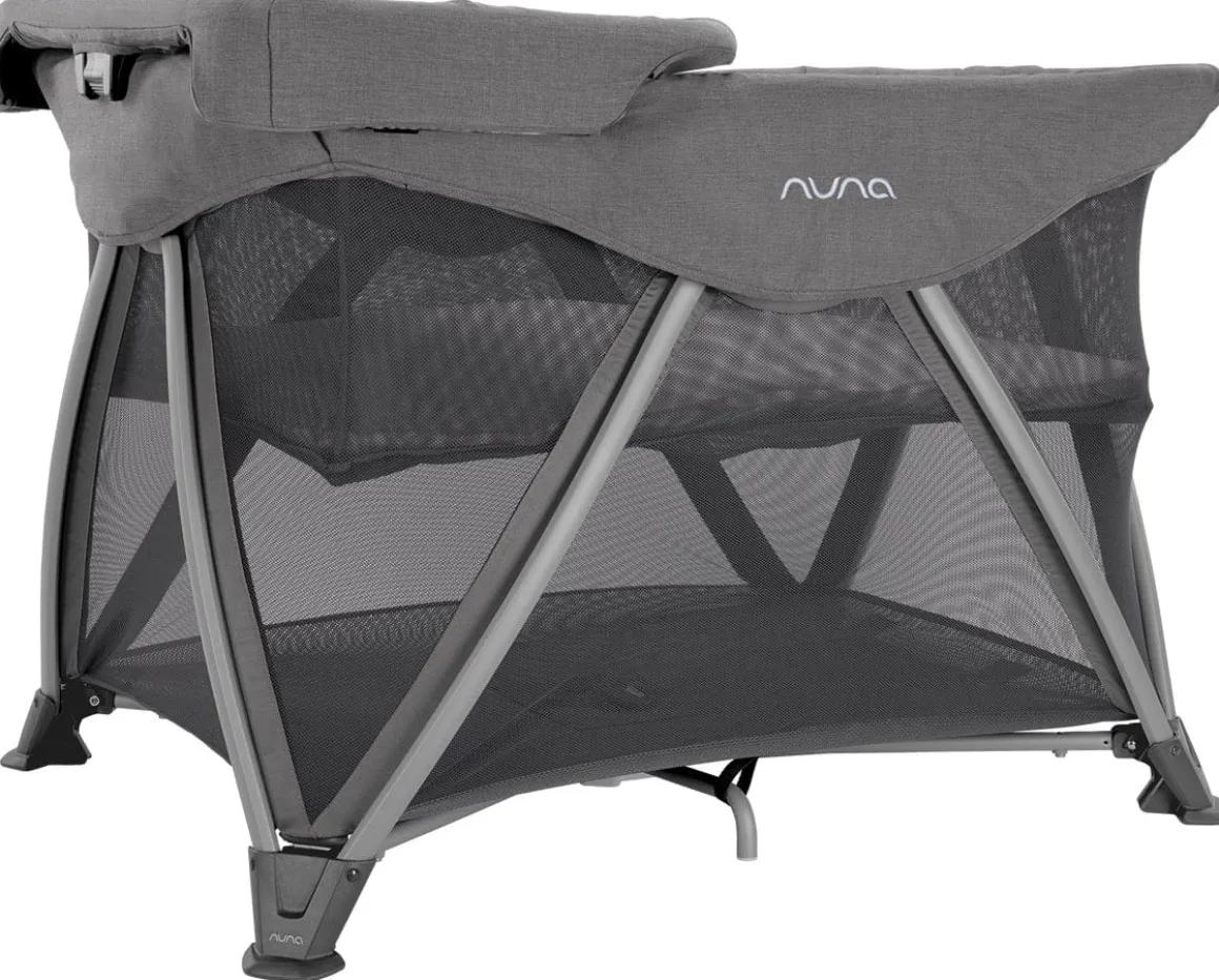 Nuna SENA Aire Playard with Zip-Off Bassinet + Changer (One Box) - Granite