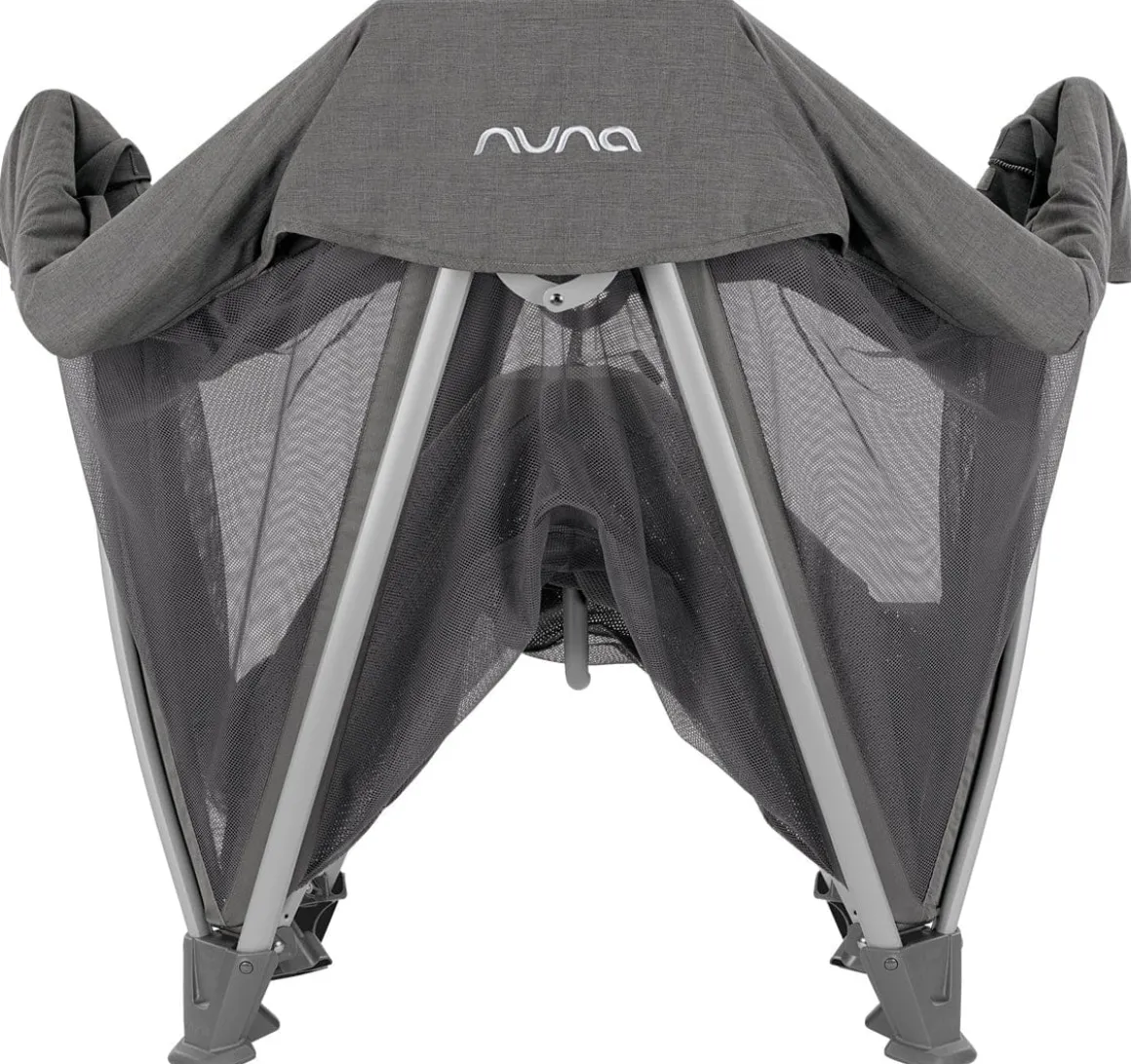 Nuna SENA Aire Playard with Zip-Off Bassinet + Changer (One Box) - Granite
