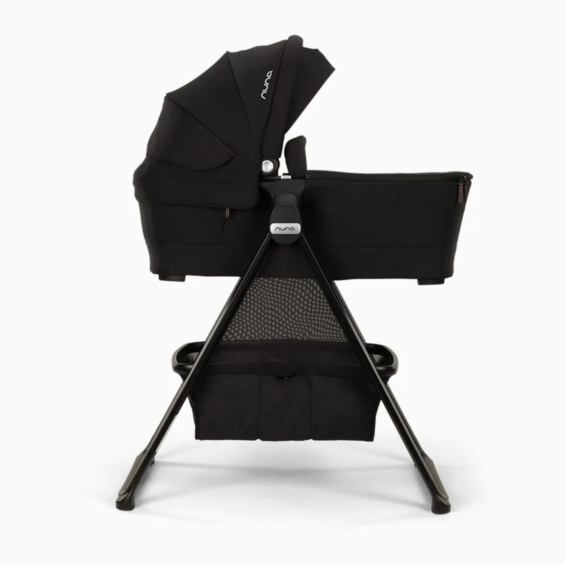 Nuna SWIV & TRIV Series Bassinet + Stand - Caviar / Chocolate