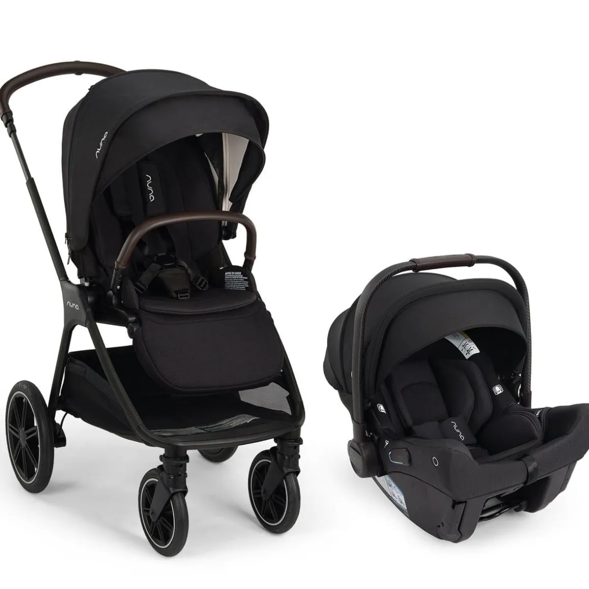 Nuna TRIV lx + PIPA urbn Baseless Infant Car Seat Travel System - Caviar