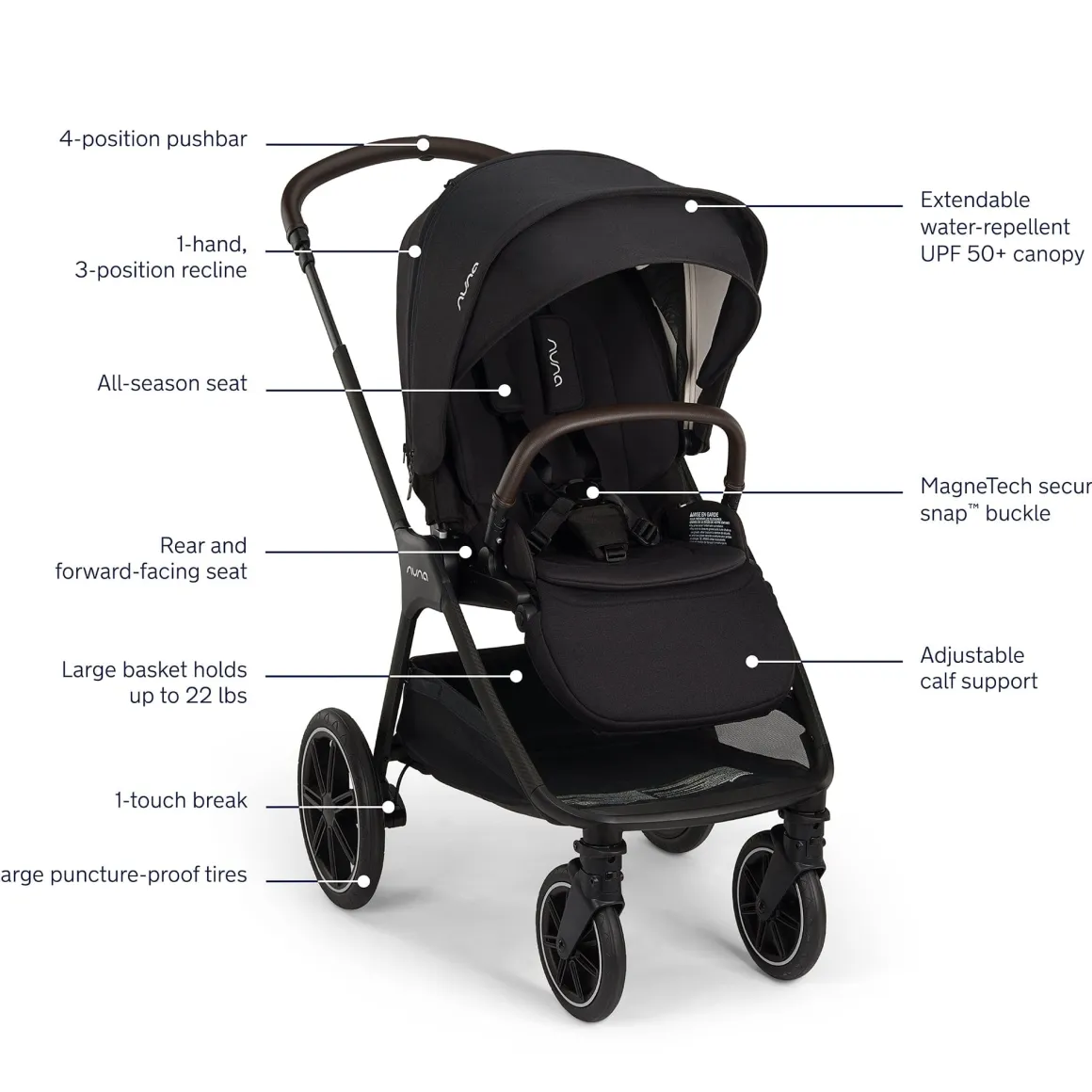 Nuna TRIV lx + PIPA urbn Baseless Infant Car Seat Travel System - Caviar