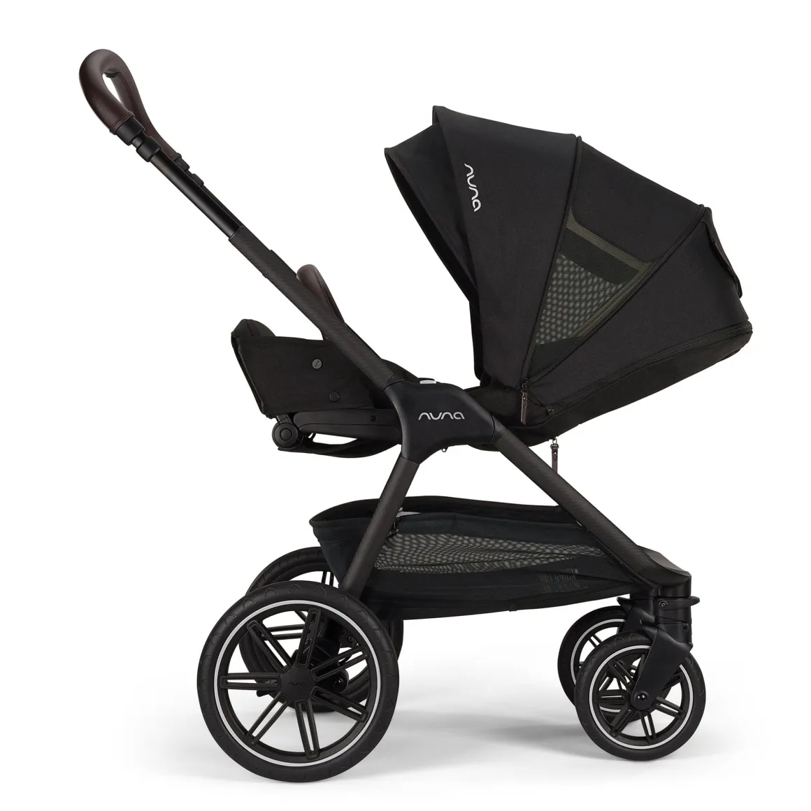 Nuna TRIV lx + PIPA urbn Baseless Infant Car Seat Travel System - Caviar