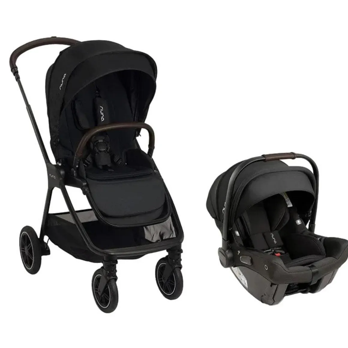 Nuna TRIV next + PIPA urbn Baseless Infant Car Seat Travel System - Caviar / Chocolate
