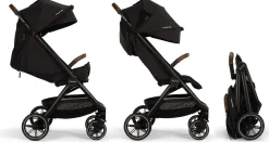 Nuna TRVL LX Self-Folding Compact Stroller - Caviar