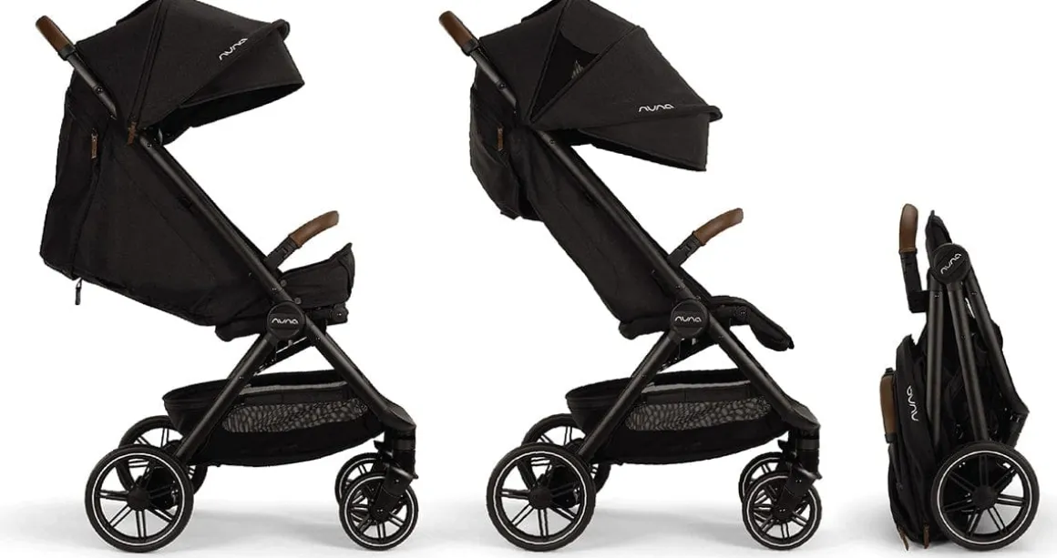 Nuna TRVL LX Self-Folding Compact Stroller - Caviar