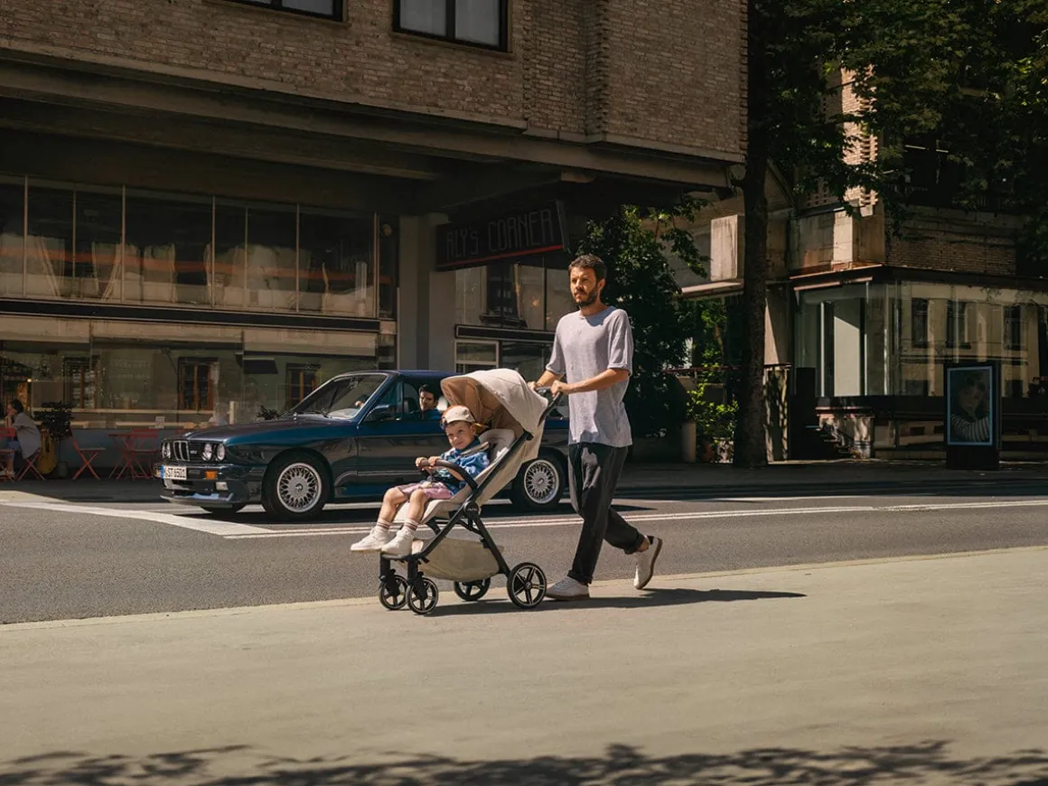 Nuna x BMW TRVL LX Self-Folding Compact Stroller - Mica