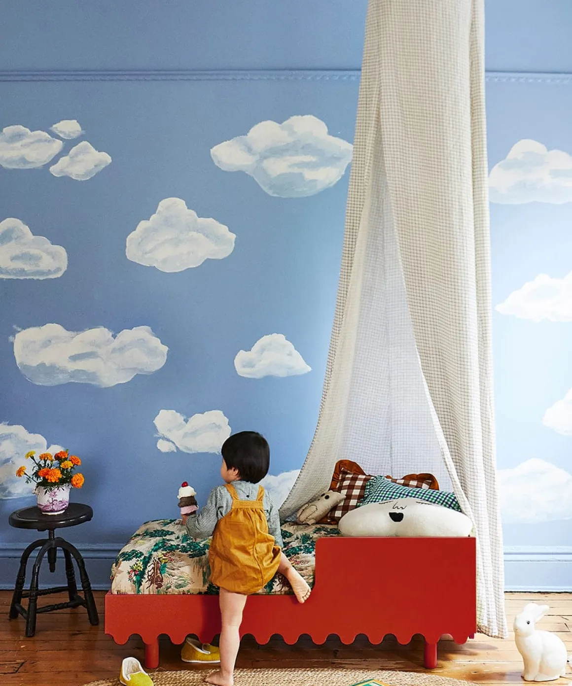 Oeuf Moss Toddler Bed - Tomato
