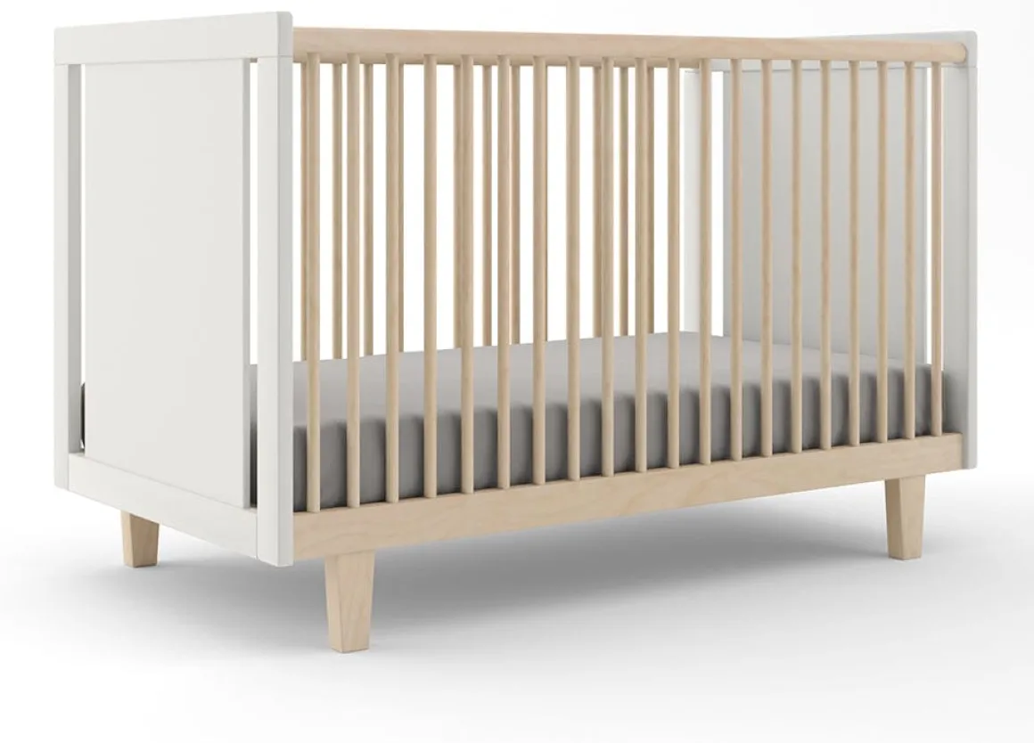 Oeuf Rhea Crib - White/Birch