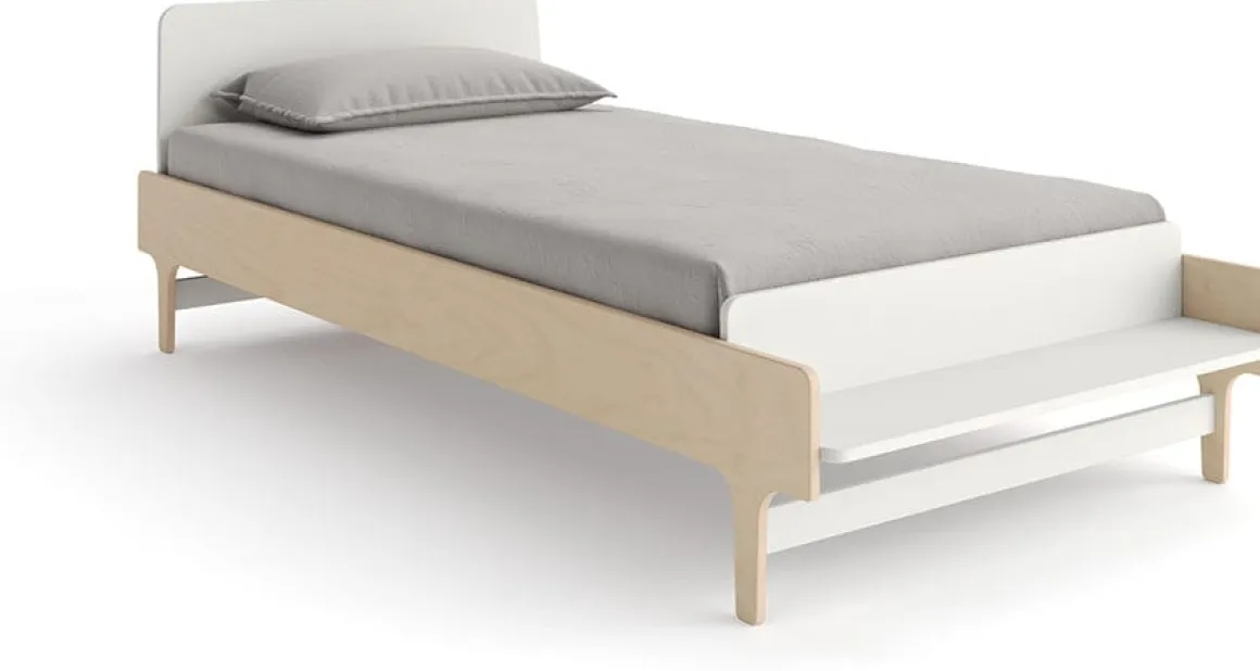 Oeuf River Twin Bed - White/Birch