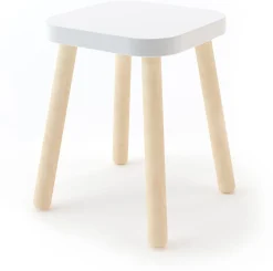 Oeuf Square Stool - White/Birch